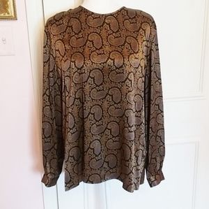 JH COLLECTABLES silk paisley blouse